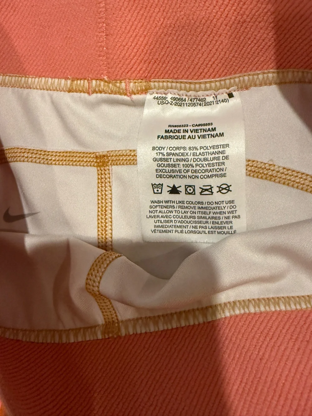 Nike Kids Compression Shorts in Orange and Pink Abstract Print